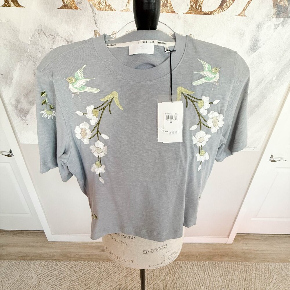 7 For All Mankind Embroidered Shirt